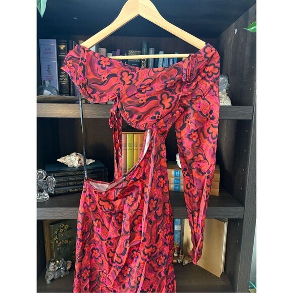 NWT For Love & Lemons Davina High Low Maxi Dress Size Small $250 MSRP - Picture 8 of 14